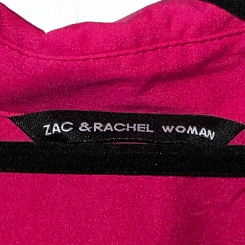 Zac & Rachel Pleated Button Down Top Women’s 3X-Large Pink Long Sleeve V-Neck - Picture 7 of 11
